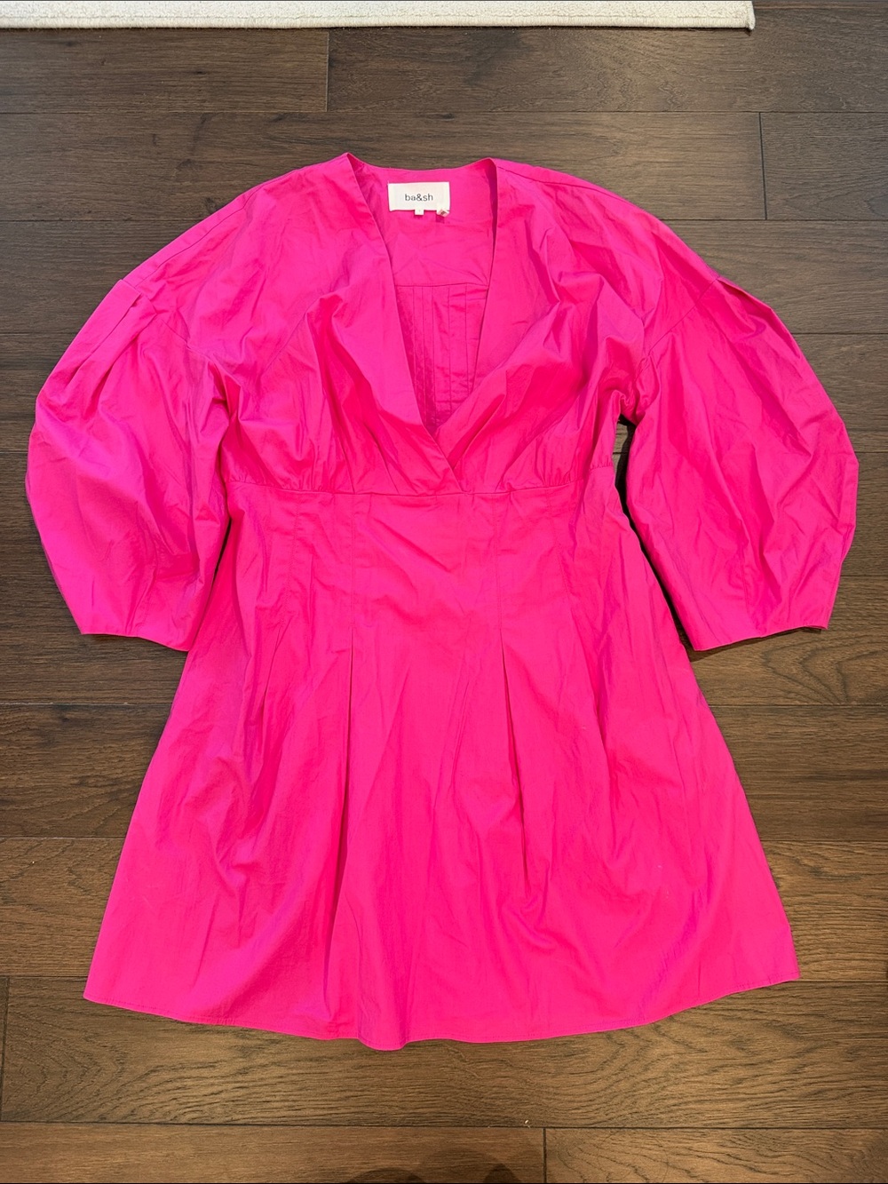 ba&sh Broadway Ballon Sleeves Dress in Pink Size Large - C30-106